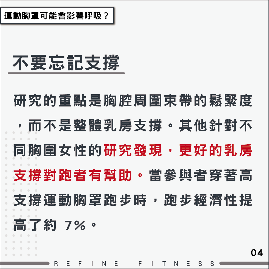 運動胸罩會影響呼吸？