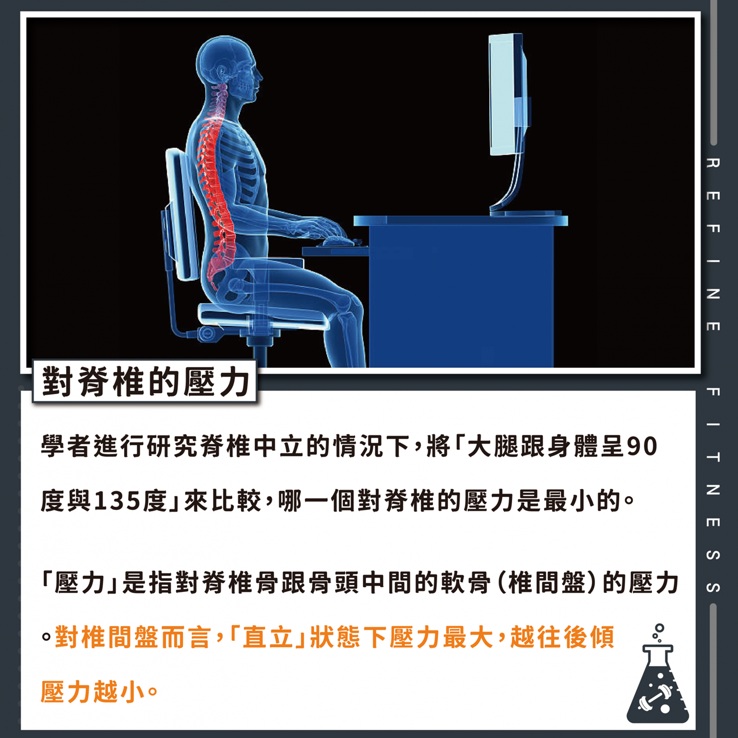 坐姿對脊椎的壓力